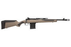 Savage Arms 110 Scout, 223 Rem, 16.5" Barrel, Adj Sights, Blk/FDE, Muzzle Brake, AccuTrigger, DBM, 10rd