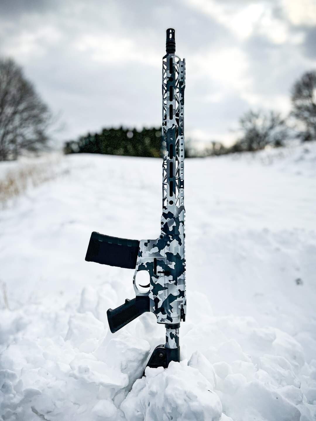 HD Defense Genesis V4 AR-15 5.56/223 Custom Snow Camo Cerakote

Pre-Orders-. These are custom built per order and take about 6 to 7 weeks for the build.  We do require a deposit on these custom orders