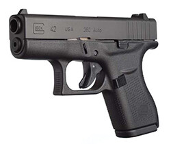 Glock G42, 380 ACP, 3.25" Barrel, Fixed Sights, Black, 2 6‑rd Mags