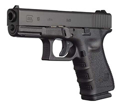 Glock PI1950201 G19 Standard Semi Auto Pistol 9MM, 4 in, Poly Grp, 10+1 Rnd, Fixed, Compact Blk Frame