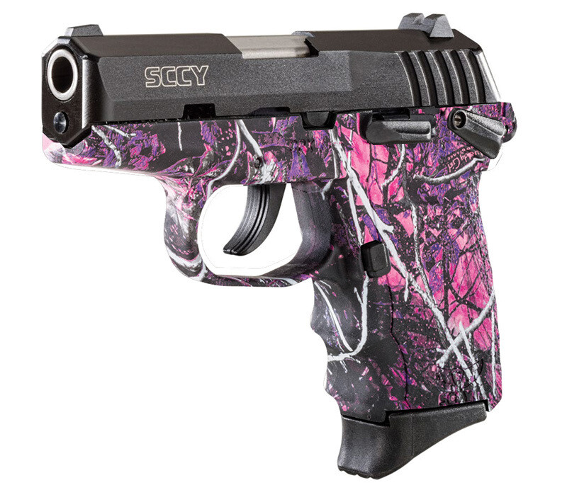 Sccy Industries CPX‑1, 9mm, 3.1" Barrel, 3 Dot Sights, Ambi Safety, Black/Muddy Girl, Two 10‑rd Mags