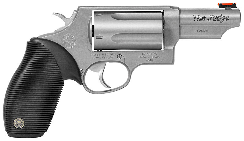 Taurus Judge Magnum, 45 Colt/410, 3" Barrel, Fiber Optic Front Sight, Stainless, 5‑rd