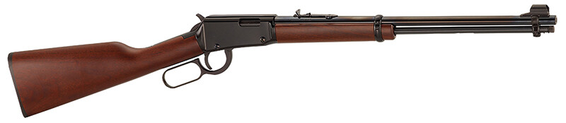 Henry Classic Lever Action, 22LR, 18.25" Barrel, Hooded Front/Adj Rear, Blue/Walnut, 15‑round