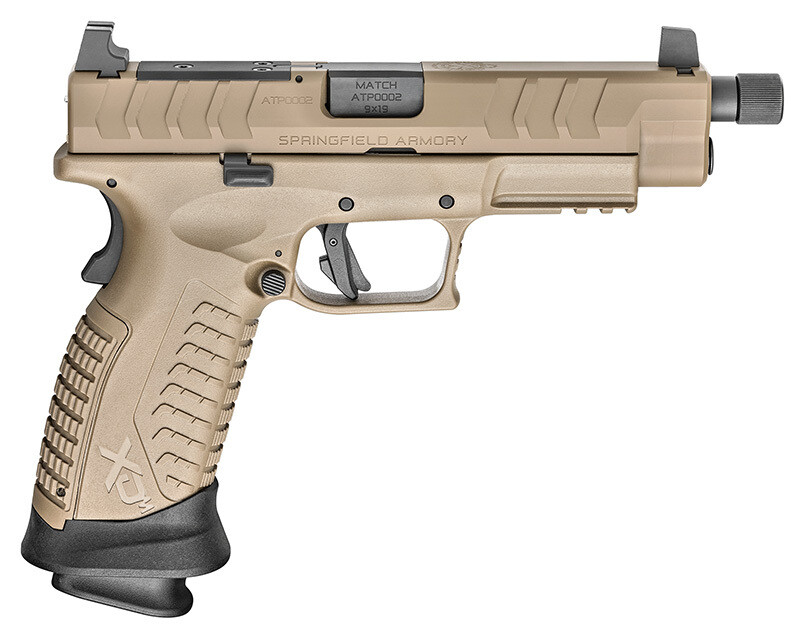 Springfield XD‑M Elite Tactical OSP, 9mm, 4.5" Threaded Barrel, Supp‑height Sights, FDE, 2 22‑rd Mags