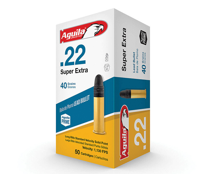 Aguila 22 Super Extra, Standard Velocity, 40 grain, Solid Point, 50/box