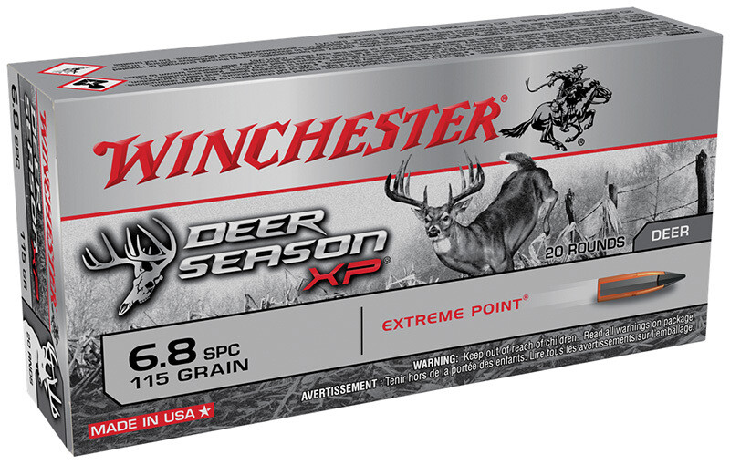 Winchester Ammunition Deer Season XP, 6.8 SPC, 115 grain, Extreme Point, 20/box