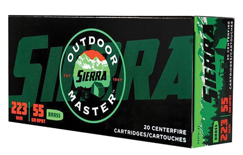 Sierra Bullets Sierra Outdoor Master, 223, 55gr, Hollow Point Boat Tail, Varminter, 20rd