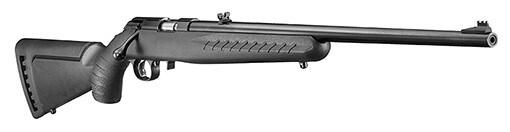 Ruger American Rimfire, 22 WMR, 22" Barrel, Fiber Optic Sights, Black Syn, Modular Stock, 9‑rd