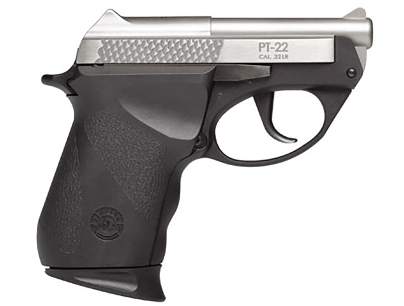 Taurus PT‑22, 22 LR, 2.75" Barrel, Fixed Sights, Stainless/Black, 8‑rd