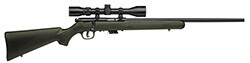 Savage Mark II FXP, 22LR, 21" Barrel, 3‑9x40 Scope, Blued/Olive Green Syn, AccuTrigger, 5‑rd