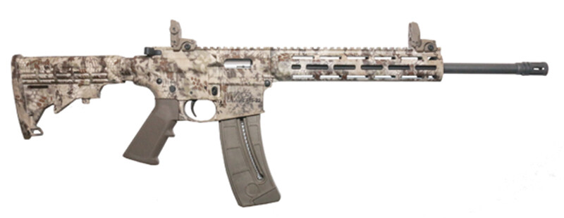 Smith and Wesson M&amp;P15‑22 Sport, 22 LR, 16.5" Barrel, Folding Sights, Kryptek Highlander, 25‑rd