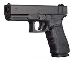 Glock G20 Gen 4, 10mm, 4.6" Barrel, Fixed Sights, Black, 3 15‑rd Mags