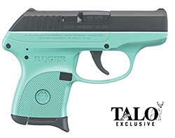 Ruger LCP, 380 Auto, 2.75&quot; Barrel, Fixed Sights, Blued/Turquoise Cerakote, 6‑round, TALO