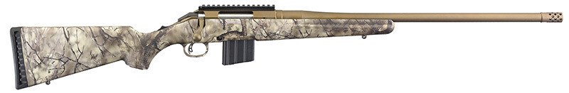 Ruger American Rifle, 350 Legend, 22" Threaded Barrel, Bronze Cerakote/Go Wild Camo, 5‑rd