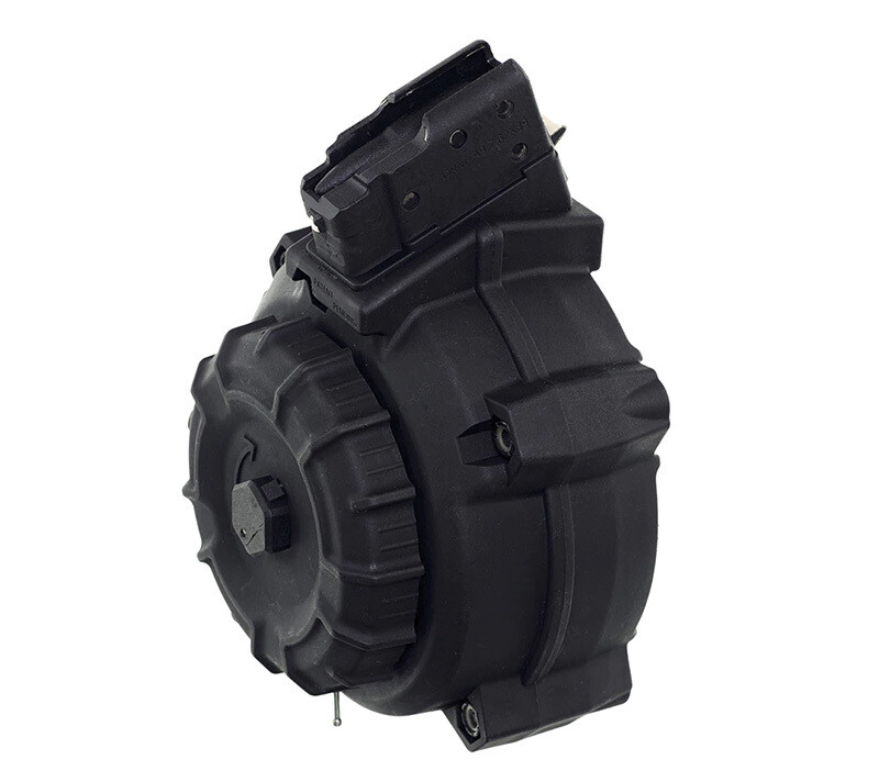 Pro Mag Drum Magazine, 7.62x39, AK‑47, Black Polymer, 50‑rd