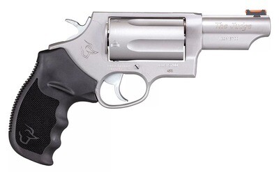 Taurus Judge, 45 Colt/410, 3&quot; Barrel, Fiber Optic Front Sight, Stainless, 5‑rd