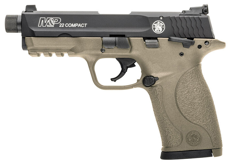 Smith &amp; Wesson M&amp;P22 Compact, 22LR, 3.6" Barrel, Adjustable Sights, FDE Cerakote, 10‑rd