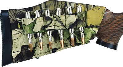 Allen 20123 Neoprene Stretch Buttstock Shell Holder Rifle 6Rd Mossy Oak Breakup Country