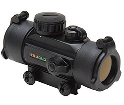TRUGLO TG-TG8030DB Dual Color Red Dot Sight 30mm Tube 1x 5 MOA Red and Green Dot Reticle with Integral Weaver-Style Base Matte Black