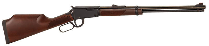 Henry Repeating Arms Varmint Express Lever Action, 17HMR, 19.25&quot; Barrel, Fiber Optic Sights, Blue/Walnut, 11rd