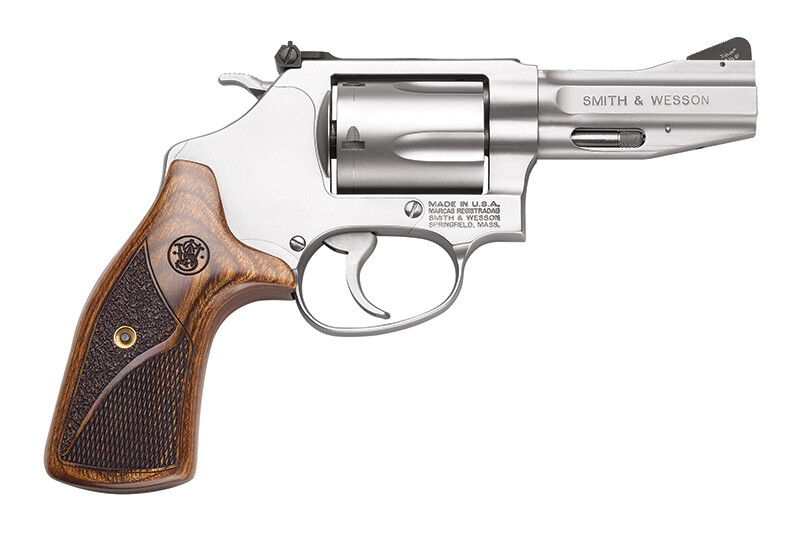 Smith &amp; Wesson PC Model 60 Pro, 357 Magnum, 3" Barrel, Front Night Sight, Stainless/Wood Grip, 5‑rd