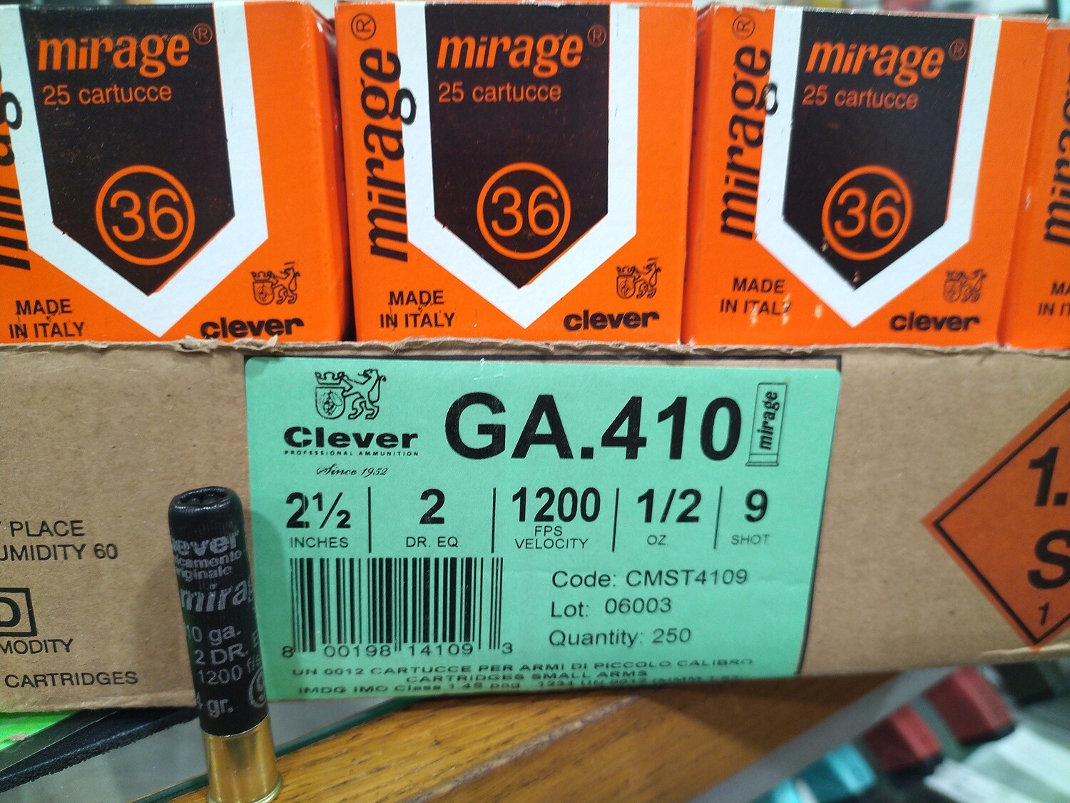 .410 Ammo Mirage 2.5in 9 Shot 25rd