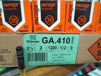 .410 Ammo Mirage 2.5in 9 Shot 25rd