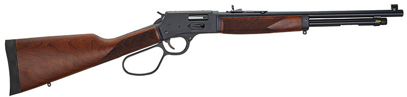 Henry Repeating Arms Big Boy Steel Carbine, 357 Mag/38 Spl, 16.5&quot;, Adj Sights, Blue/Walnut, Side Gate, 7‑rd