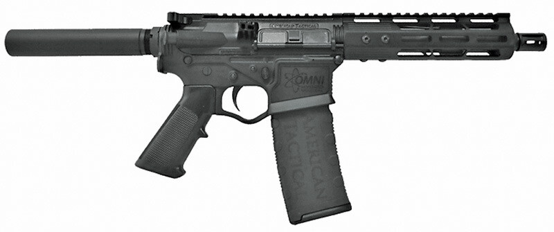 ATI Omni Hybrid Maxx Pistol, 5.56x45mm, 7.5&quot; Barrel, 7&quot; MLok, Nano Kit, Black, 30‑rd