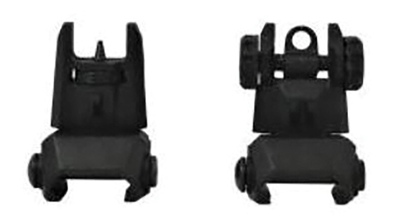 American Tactical Inc (ATI) Tactical Flip Up Front &amp; Rear Back Up Sights, Polymer