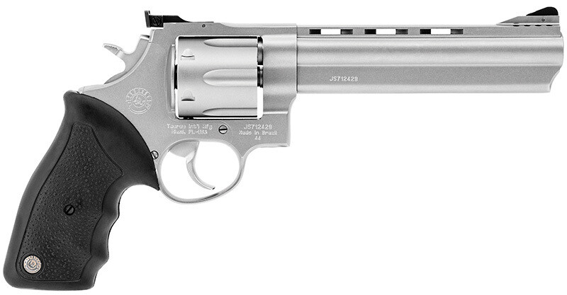 Taurus 44, 44 Magnum, 6.5" Barrel, Adjustable Rear Sight, Stainless, 6‑rd