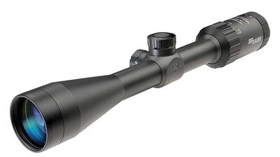 Sig Sauer Whiskey3 Scope, 3‑9x40mm, Hellfire Quadplex Illum Reticle, .25 MOA Adj, 1&quot;, Black
