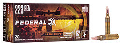 Federal Fusion MSR, 223 Rem, 62 grain, Fusion Soft Point, 20/box