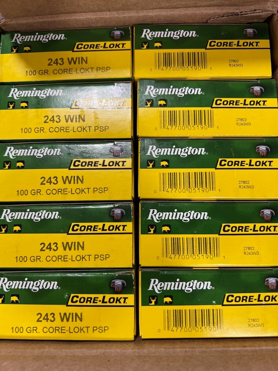 Remington .243 CorLokt 100gr  20rd Box