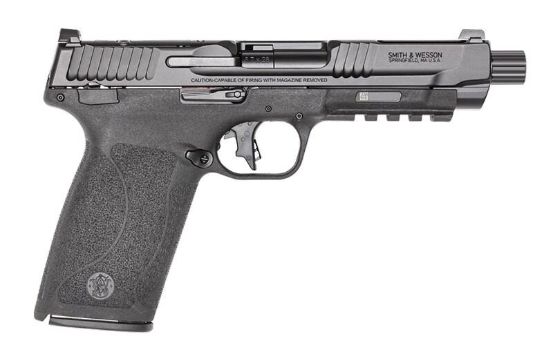 SMITH &amp; WESSON

M&amp;P 5.7, 5.7x28mm, 5" Barrel, Optic Ready, No Thumb Safety, Black, (2) 22-Rd