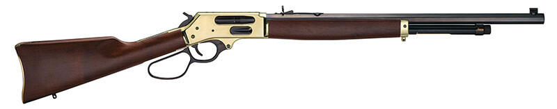 HENRY REPEATING ARMS Brass Lever Action, .45-70, 22" Octagon Barrel, Bead Front/Adjustable Rear Sights, Side Gate, Blued/Walnut, 4-Rd