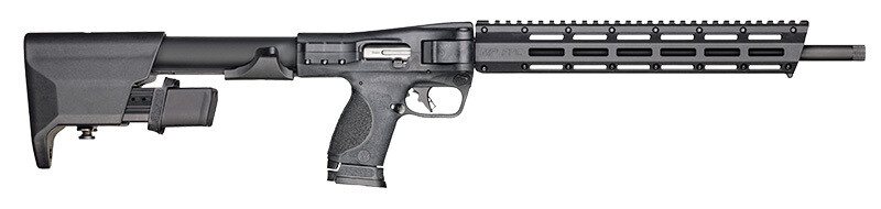 SMITH &amp; WESSON M&amp;P FPC, 9mm, 16.25" Threaded Barrel, Folding Stock, Black, (1) 17-Rd &amp; (2) 23-Rd