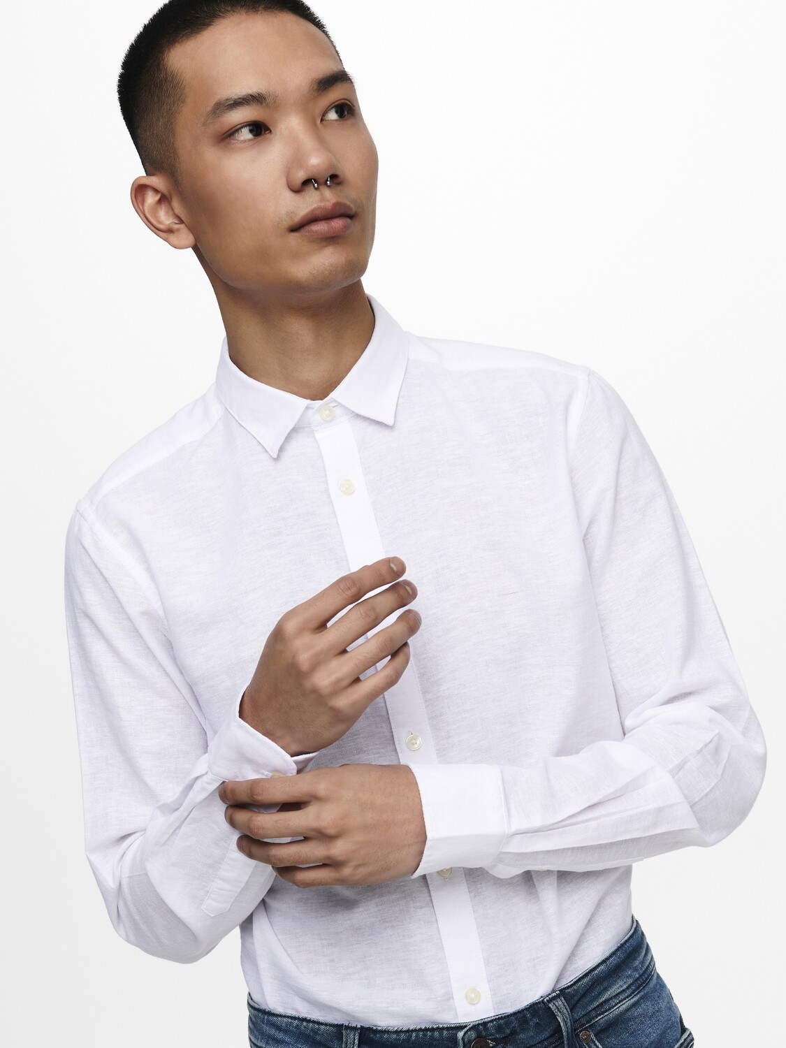 CAIDEN LS SOLID LINEN SHIRT