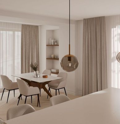 MESA FIXA ELOISE - BRANCO/ NOGUEIRA