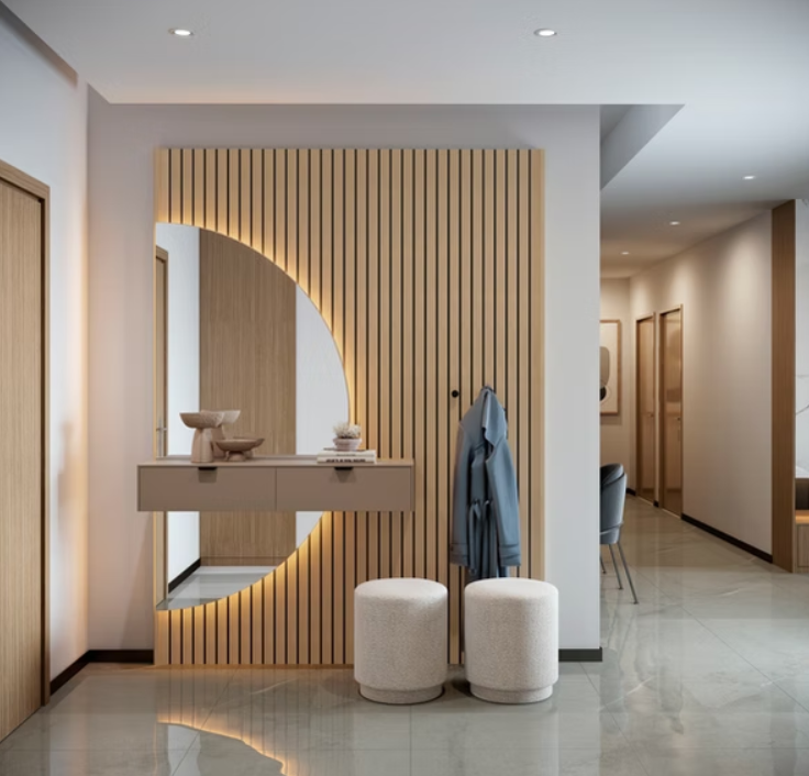 CONSOLA MOGO - ESPELHO SEMI-CIRCULAR C/ LED