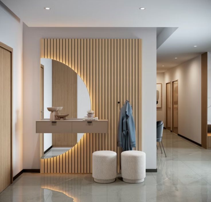 CONSOLA MOGO - ESPELHO SEMI-CIRCULAR C/ LED