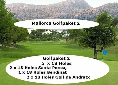 Golfpaket II - 5 x 18 Holes - P 2 - Santa Ponsa, Bendinat, Golf de Andratx - PMI4GD