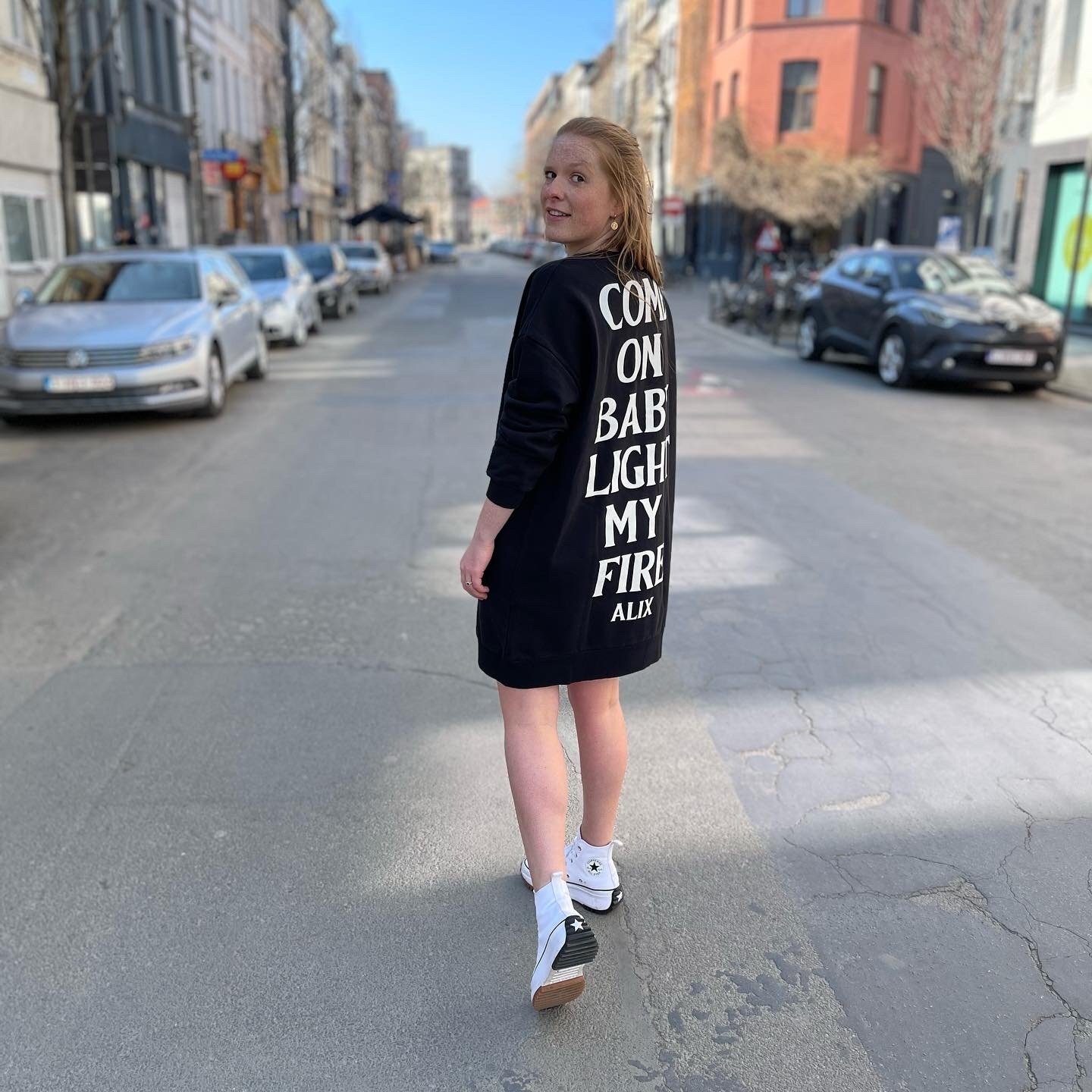 ALIX Knitted Oversized Bull Sweater Dress