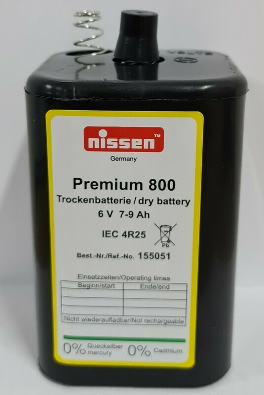Nissen Blockbatterie 6V 7-9 Ah Premium 800 Nissen Blockbatterie 6V 7-9 Ah Premium 800