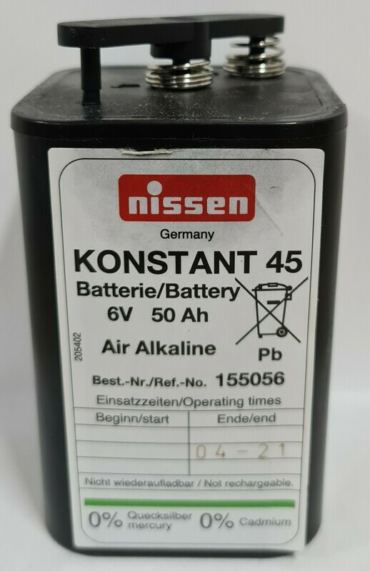 ​Nissen  Alkaline Blockbatterie 6V  50 Ah  Konstant 45
