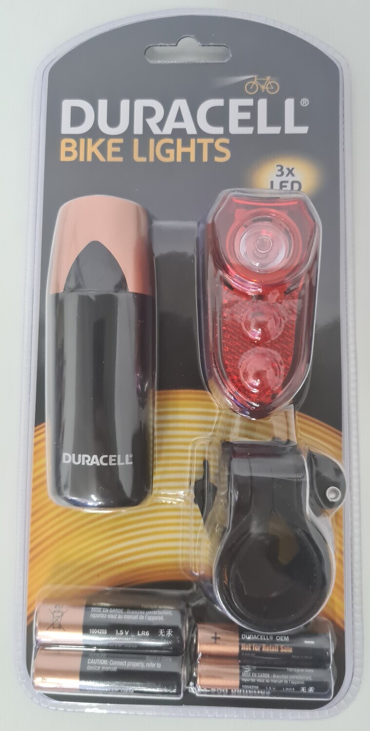 Duracell Bike Light Set Front + Back