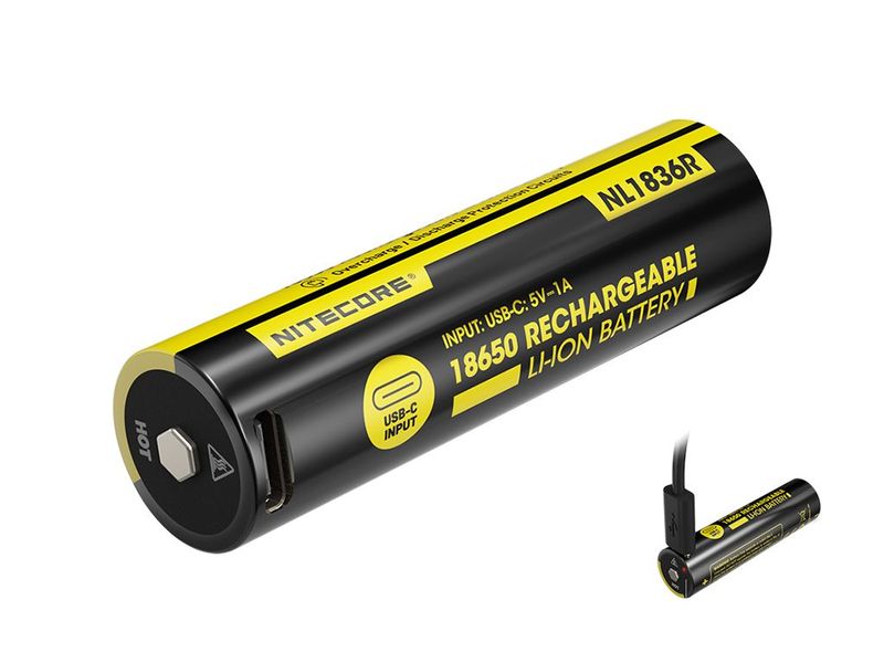 NITECORE Li-Io 18650 NL1836R