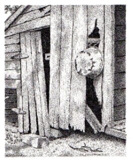 Barn and Washpan - print