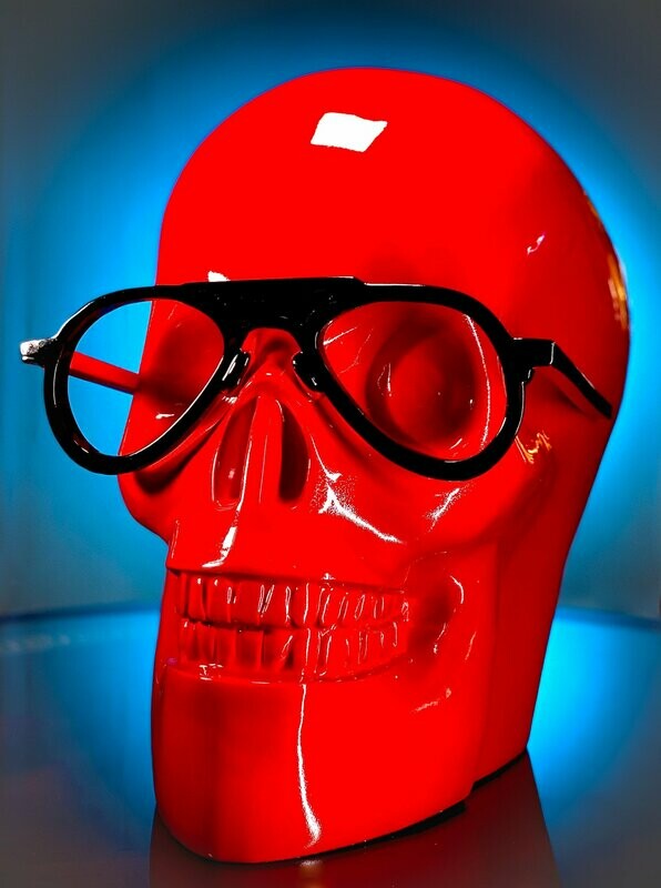 SKULL WITH GLASSES