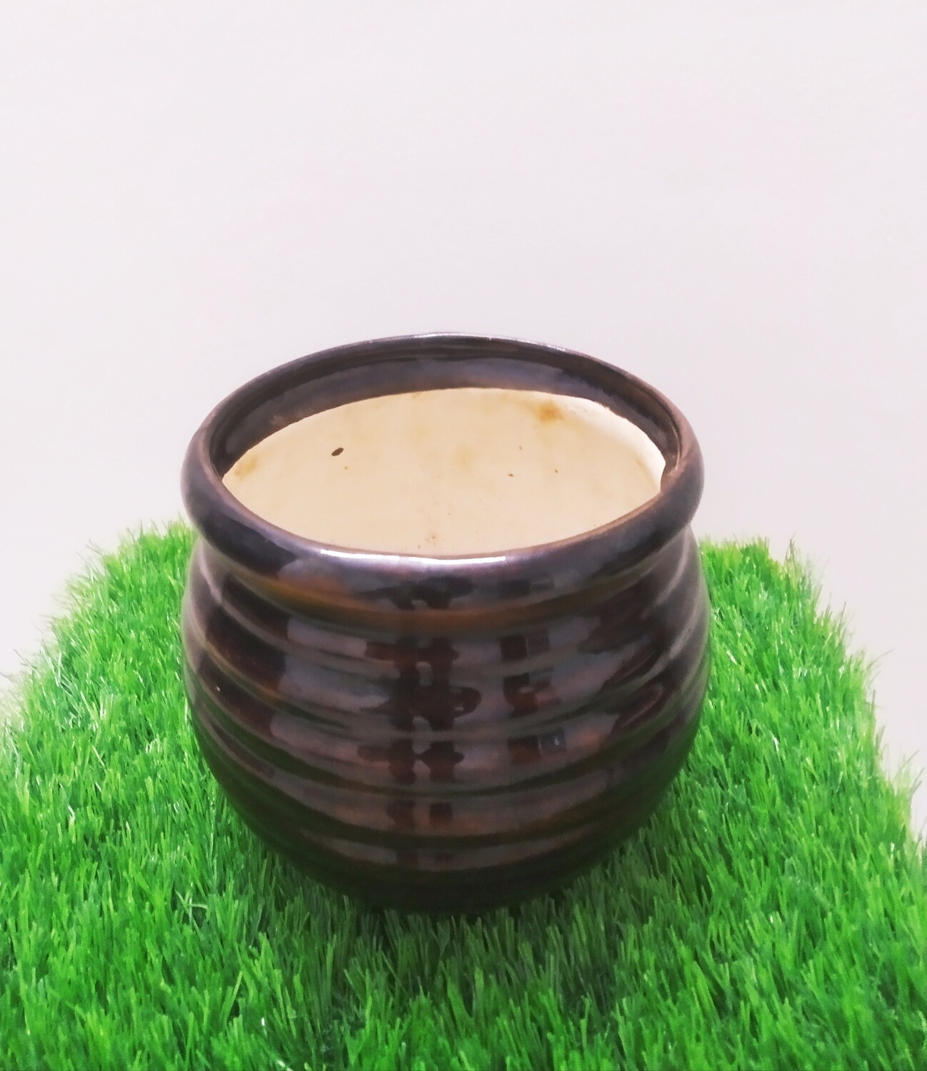 Round Designer Brown Handi 5" Pot